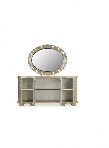Wella Sideboard With Mirror Gold 195 x 50 x 91.5cm