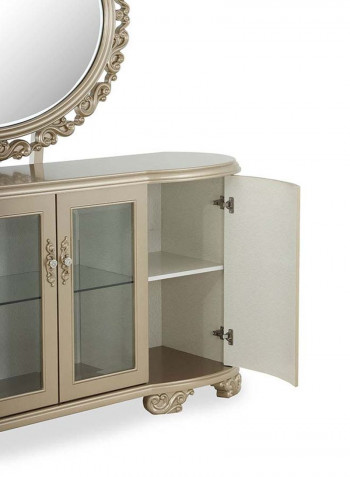 Wella Sideboard With Mirror Gold 195 x 50 x 91.5cm