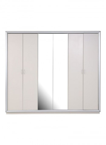 Harrington Wooden Wardrobe Off White 253x220x60centimeter