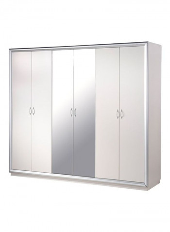 Harrington Wooden Wardrobe Off White 253x220x60centimeter