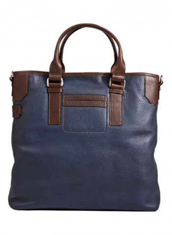 City Leather Document Bag Blue