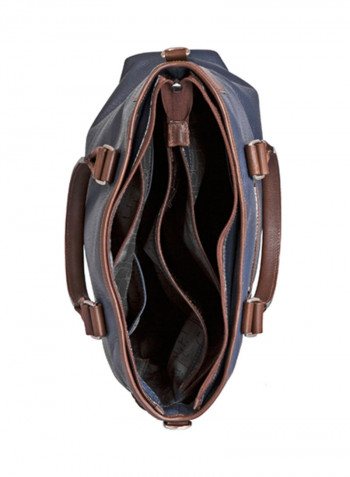 City Leather Document Bag Blue