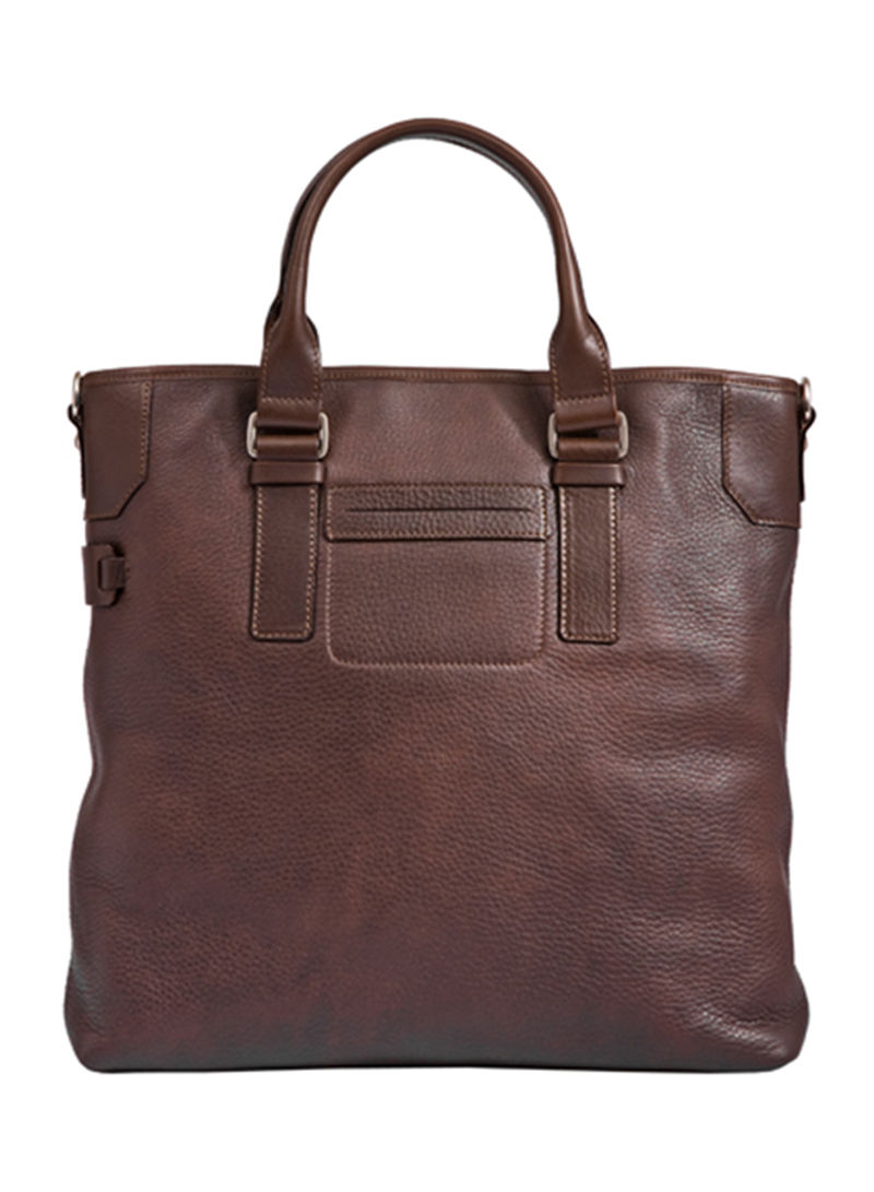 City Leather Document Bag Brown