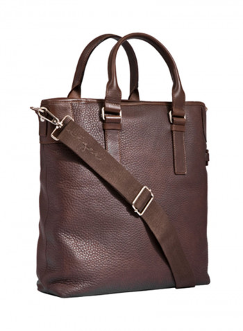 City Leather Document Bag Brown
