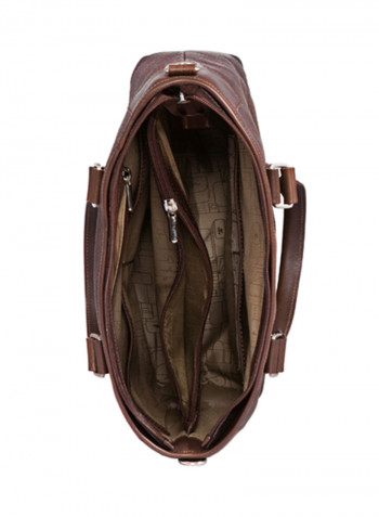 City Leather Document Bag Brown