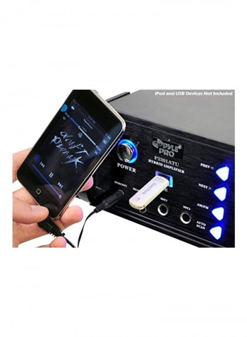 4 Channel Home Audio Power Amplifier P3201ATU Black