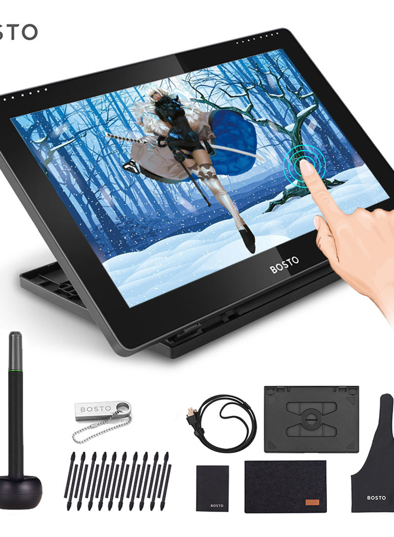 BT-16HDT Portable 15.6 Inch LCD Graphics Drawing Tablet 15.6inch Black