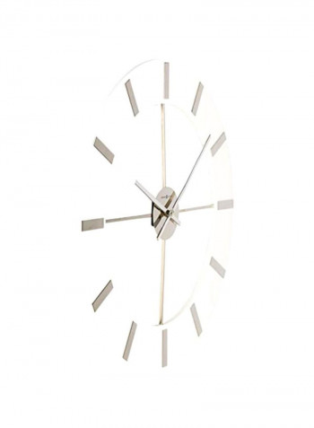 Pearl Wall Clock White/Silver 30x30inch