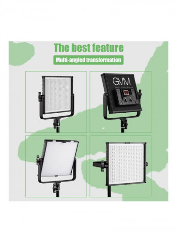 2-Piece Dimmable LED Video Light Set White/Black