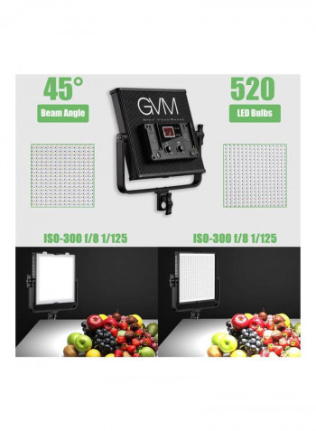 2-Piece Dimmable LED Video Light Set White/Black