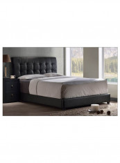 Lusso Tufted Bed With Mattress Black 160 x 200centimeter