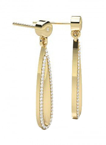 18K Gold Exquisite Design Diamond Dangle Earring