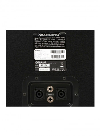 S115V Two-Way Passive PA Speaker with 15" MAG047 Black
