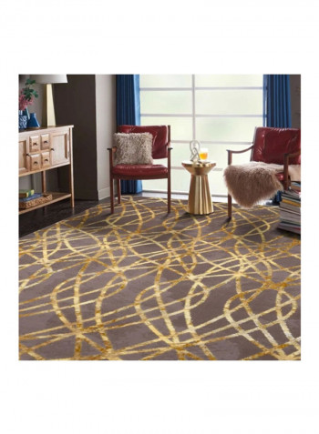 Trend Collection Carpet Modern Contemporary Area Rug Brown/Yellow 250x350centimeter