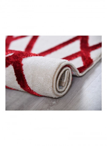 Trend Collection Carpet Modern Contemporary Area Rug White/Red 250x350centimeter