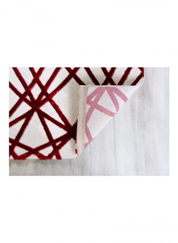 Trend Collection Carpet Modern Contemporary Area Rug White/Red 250x350centimeter
