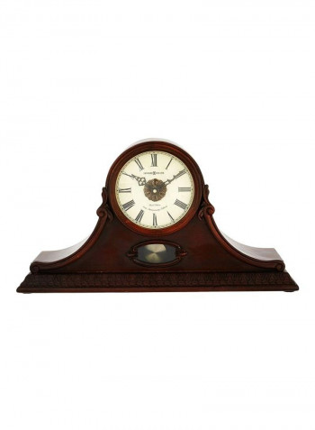 Andrea Mantel Clock Brown/Gold/White 5x18x9.8inch
