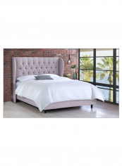 Tufted Upholstered Bed With Mattress Smoke 180 x 200centimeter