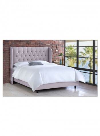 Tufted Upholstered Bed With Mattress Smoke 180 x 200centimeter
