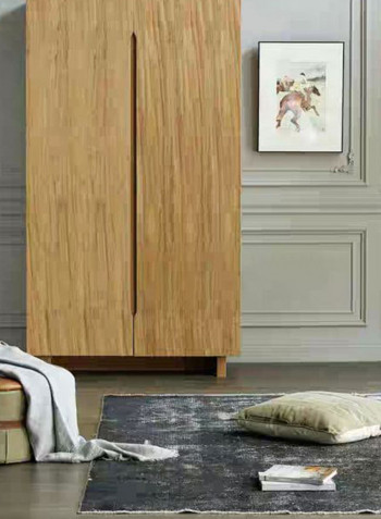 2-Door Bedroom Wardrobe Brown 1200x2160x600millimeter