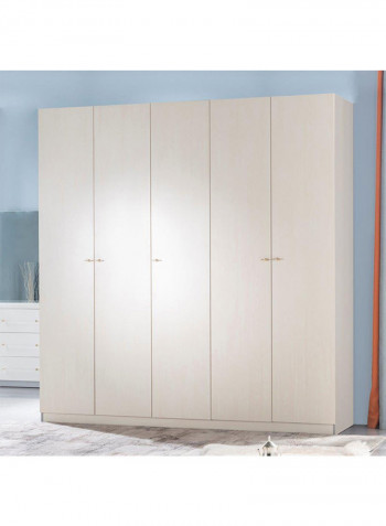 6 Door Wardrobe Beige 225x61.5x235cm