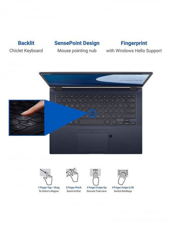 ExpertBook P2 Notebook With 14-Inch Full HD Display, Core i5-10210U Processer/8GB RAM/1TB HDD/Intel UHD Graphics Start Black