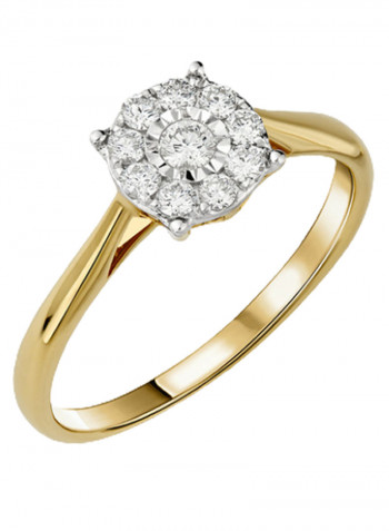 18K Gold Diamond Studded Ring