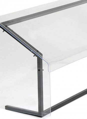 Standard Single Sided Sneeze Guard With Frame Clear/Black 48 x 12.19inch