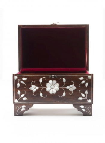 Handmade Jewelry Mandoos Wooden Box - Dark Brown