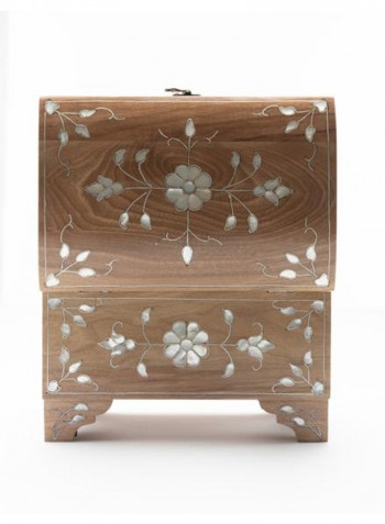 Handmade Jewelry Mandoos Wooden Box - Walnut