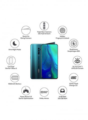Reno 10x Zoom Dual SIM Ocean Green 8GB RAM 256GB 5G