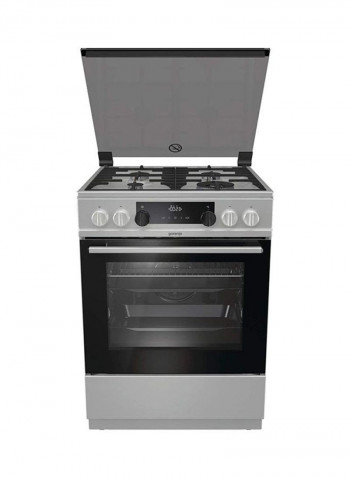 4-Burner Freestanding Combination Cooker Multifunction Oven With Fan K6352XA silver
