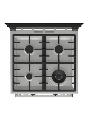 4-Burner Freestanding Combination Cooker Multifunction Oven With Fan K6352XA silver