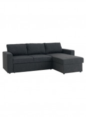 Chaiselongue Mariager  Sofa Dark Grey 226x83x88/163centimeter
