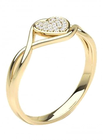 0.25 Ct Diamond Como Gold Promise Ring