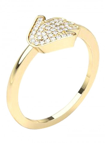 0.25 Ct Diamond Fatima Hand Promise Ring