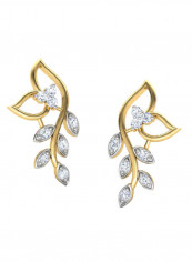 18K Gold Exquisite Design Leaf Diamond Earring reviews 18K Gold Exquisite Design Leaf Diamond Earring