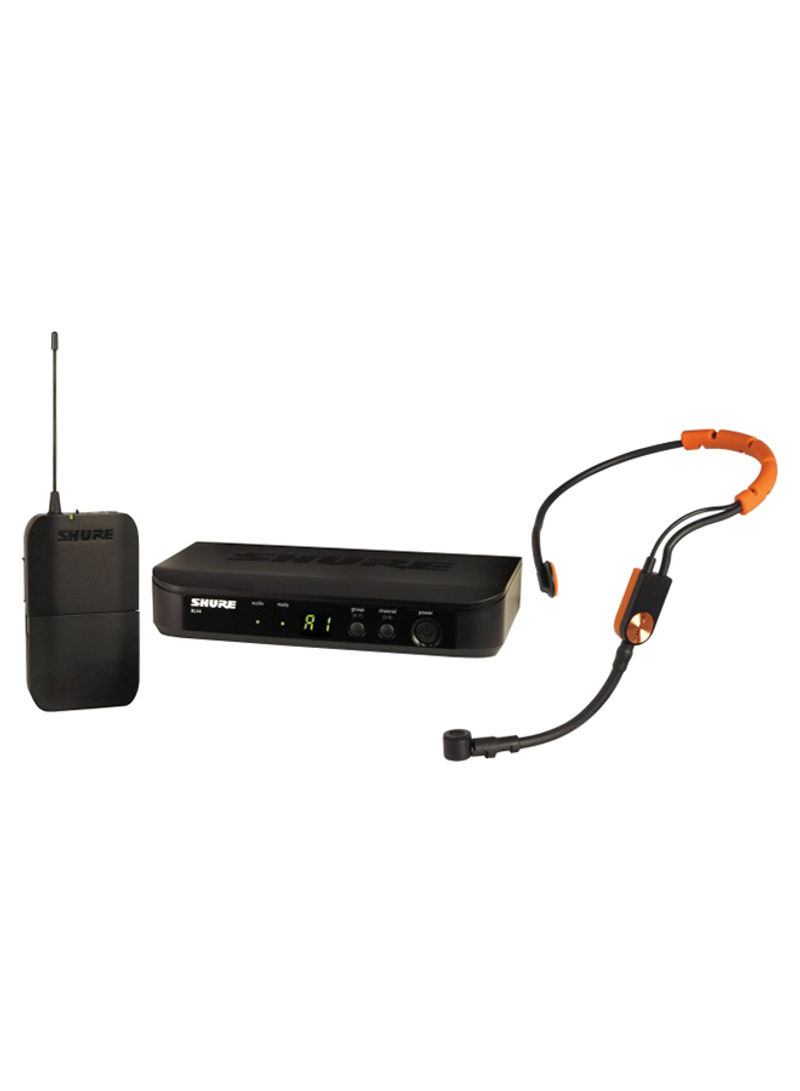 3-Piece Wireless Microphone Headset System Set GLXD14UK/SM31-Z2 Black/Orange