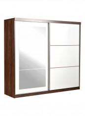 Royal Sliding 2-Door Wardrobe With Mirror Multicolour 223.6x200.7x61.3cm