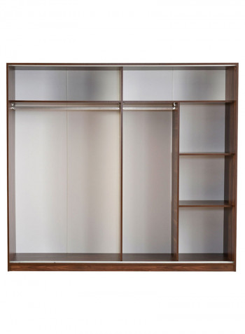 Royal Sliding 2-Door Wardrobe With Mirror Multicolour 223.6x200.7x61.3cm