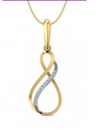Twist Diamond Pendant Necklace