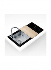 Compact Lux 1B 1D 2I Inset Stainless Steel And Glass Sink With One Bowl And Two Induction Hobs (Right Hand) Black Glass 1000x520x200mmmm reviews Compact Lux 1B 1D 2I Inset Stainless Steel And Glass Sink With One Bowl And Two Induction Hobs (Right Hand) Black Glass 1000x520x200mmmm