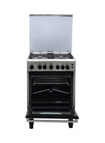 4 Burner Gas Cooker With Oven And Grill ESSENTIAL60GG4BIX Silver
