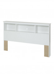 Reevo Full Mates Headboard Bed With Mattress White Queen