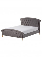 Contemporary Platform Bed Without Mattress Grey 180 x 200centimeter