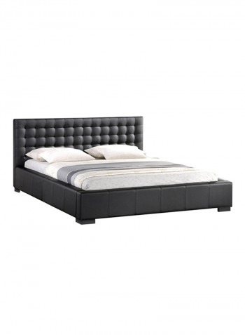 Madison Modern Bed With Mattress Black/White Queen