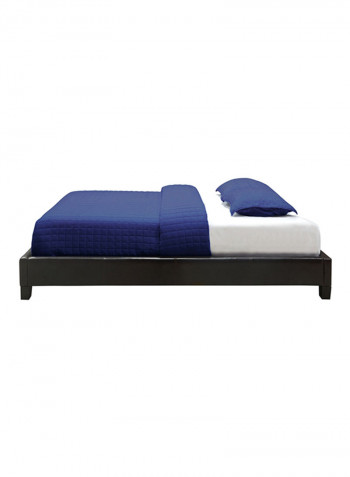 Upholstered Platform Bed With Mattress Brown/White King