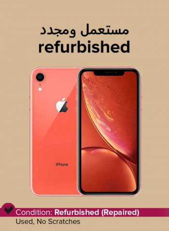 Refurbished - iPhone XR Dual SIM With FaceTime Coral 128GB 4G LTE