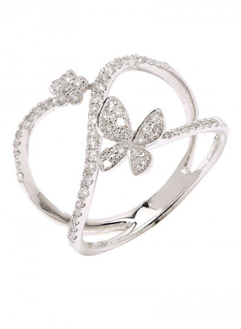 18K White Gold Exquisite Design Diamond Ring