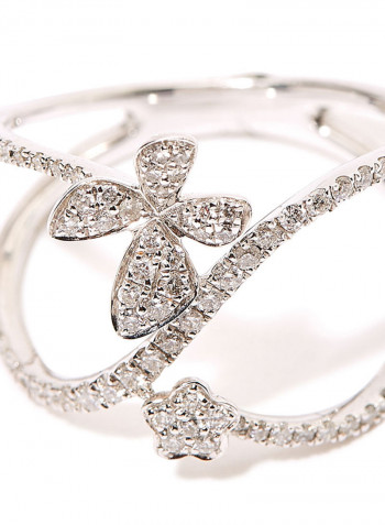 18K White Gold Exquisite Design Diamond Ring